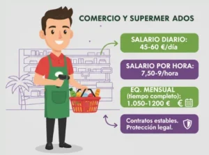 Salarios Mínimos en Comercio y Supermercados en España