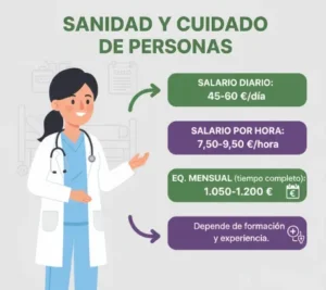 Salarios Mínimos en Sanidad y Cuidado de Personas en España
