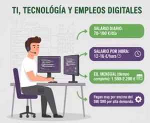 Salarios Mínimos en TI, Tecnología y Empleos Digitales en España