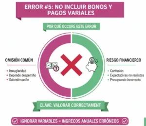 Error #5 No Incluir Bonos y Pagos Variables