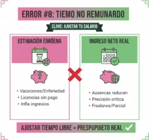 Error #8 No Ajustar el Salario Por Tiempo no Remunerado