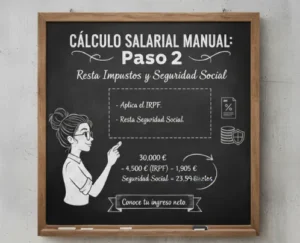 Paso 2 Resta Impuestos y Seguridad Social