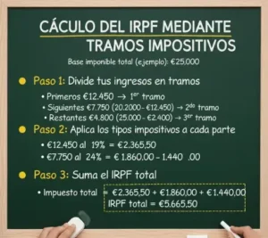 Cálculo del IRPF Usando Tramos Impositivos (Tramos)