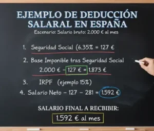 Ejemplo de Deducción Salarial en España