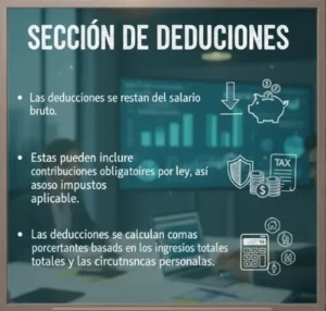 Sección de Deducciones