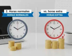 2. Horas normales vs. horas extra
