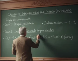 Cálculo de la indemnización por despido disciplinario
