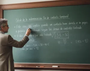Cálculo de la indemnización por despido fin de contrato temporal