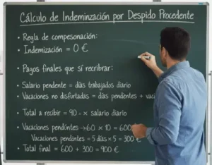 Cálculo de la indemnización por despido procedente