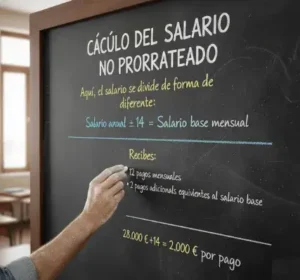 Cálculo del salario no prorrateado