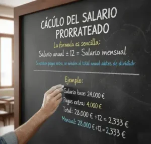 Cálculo del salario prorrateado