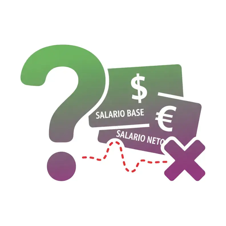 Confundir el salario base con el salario neto