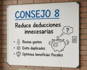 Consejo 8: Reduce deducciones innecesarias
