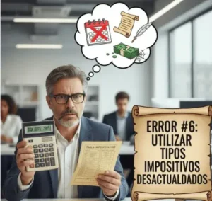 Error #6 Utilizar tipos impositivos desactualizados