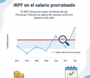 IRPF en el salario prorrateado