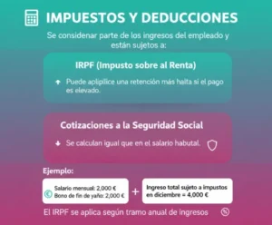 Impuestos y Deducciones en Pago Extraordinario