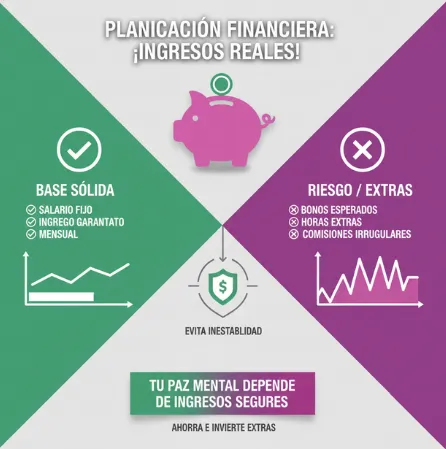 Incluye solo los ingresos reales