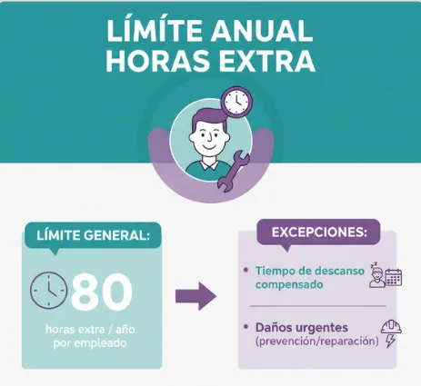 Límite anual de horas extra en España