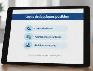 Otras deducciones posibles en salario base
