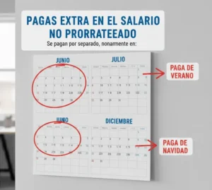 Pagas extra en el salario no prorrateado