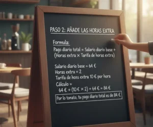 Paso 2 Añade las horas extra usando la fórmula