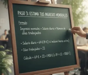 Paso 3 Estima tus ingresos mensuales usando la fórmula