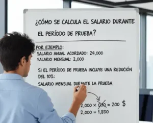 ¿Cómo se calcula el salario durante el período de prueba?
