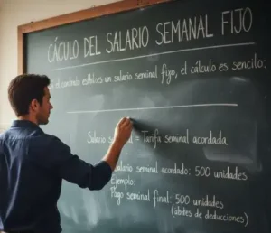 ¿Cómo se calcula el salario semanal?
