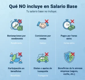 ¿Qué NO incluye en salario base?
