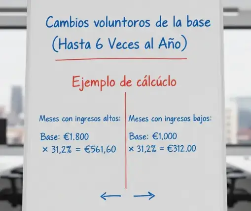 Cambios voluntarios de la base (hasta 6 veces al año)