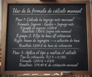 Uso de la fórmula de cálculo manual