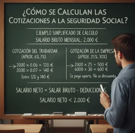 ¿Cómo se calculan las cotizaciones a la seguridad social?
