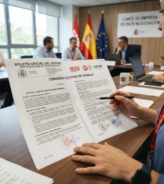 ¿Cómo funciona el convenio colectivo en España
